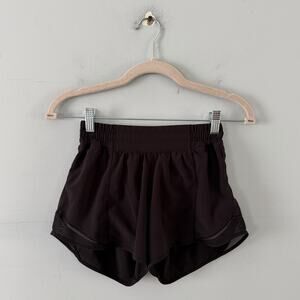 Lululemon Hotty Hot Black Shorts II Long 4” Running Activewear W7AGTTP6